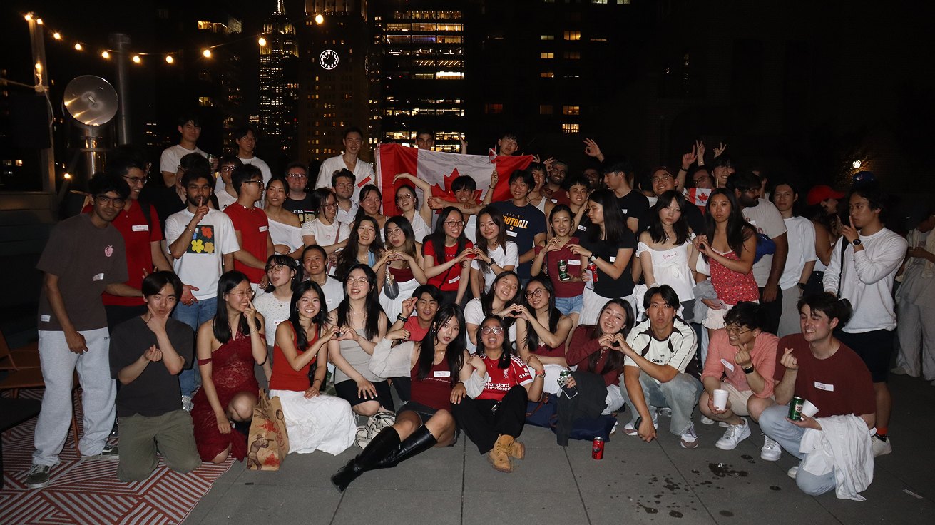 A Canada Day party on a rooftop