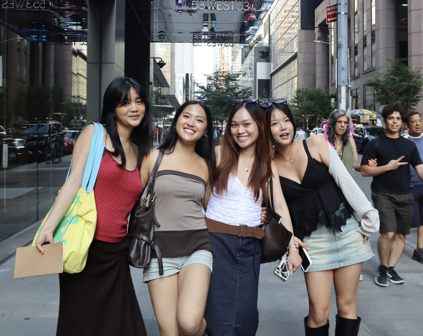 Friends on a New York street
