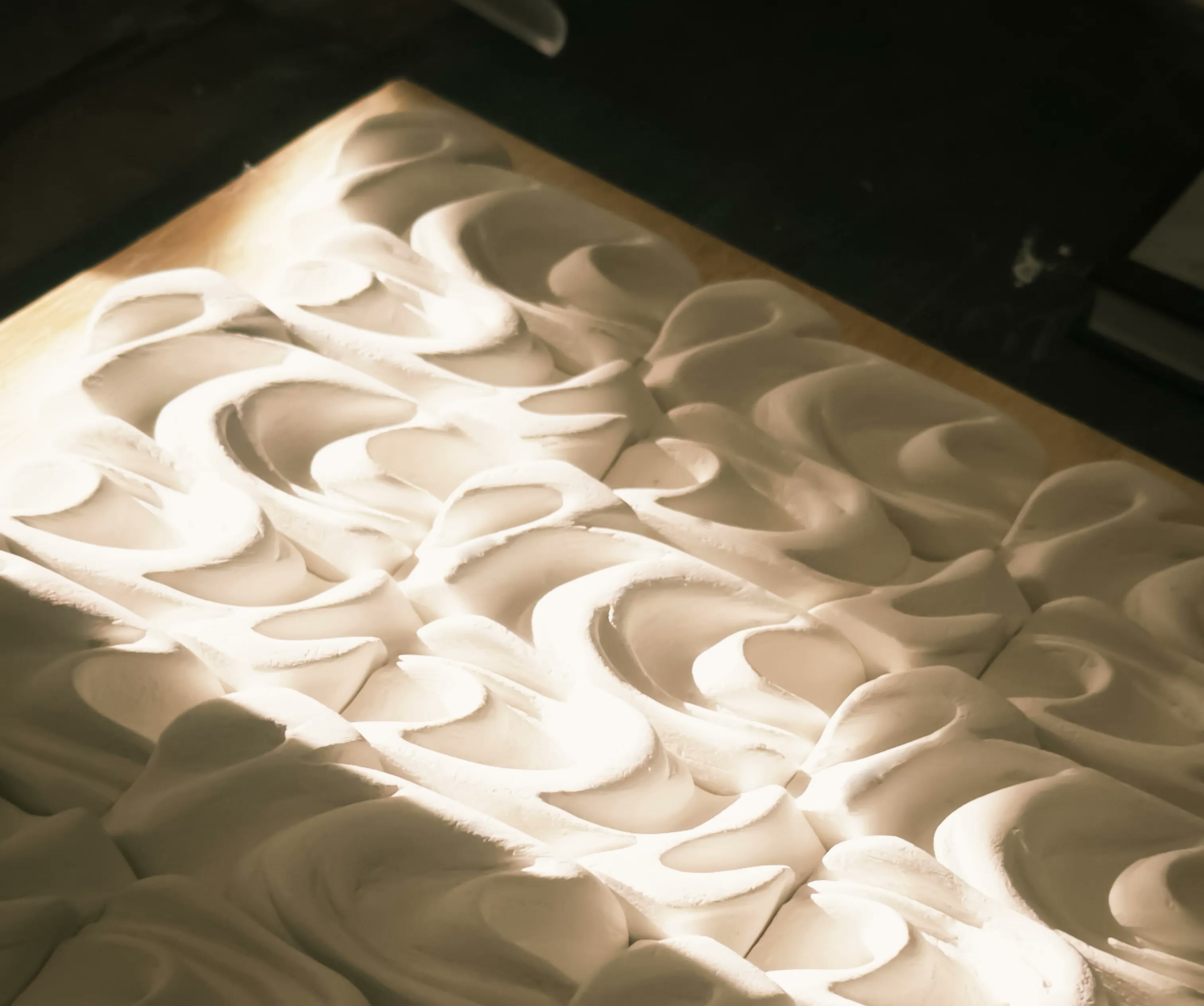 Casting project: plaster relief tiles